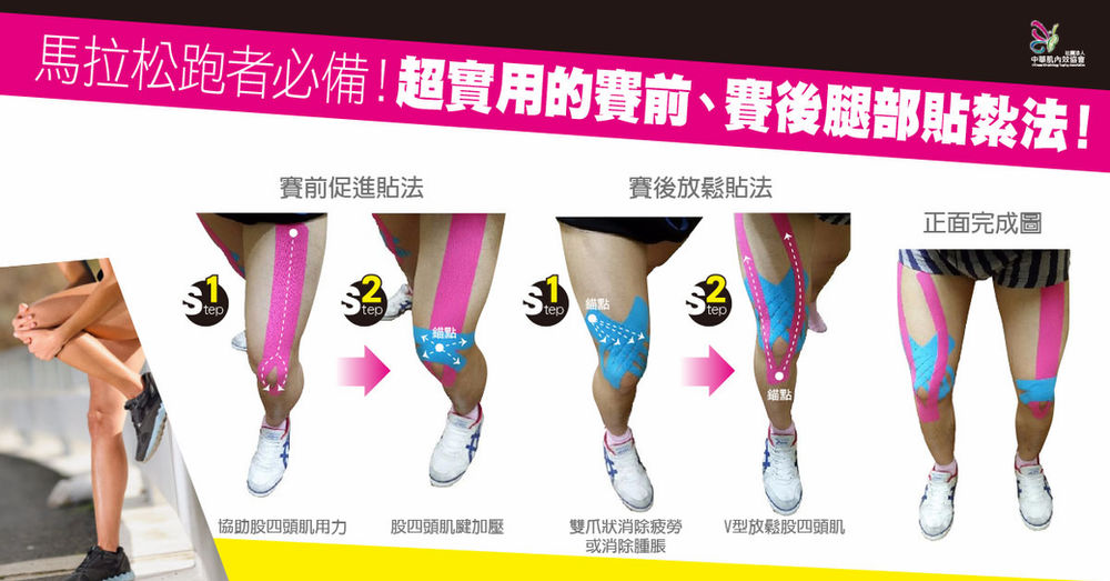 【馬拉松跑者必備！超實用的賽前、賽後腿部貼紮法！】